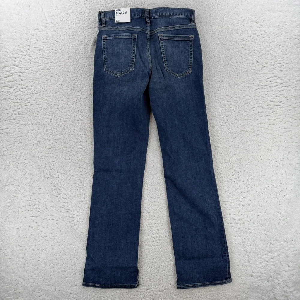 Old Navy Kids 16 Blue Boot-Cut Built-In Flex Adjustable Waist Denim Jeans